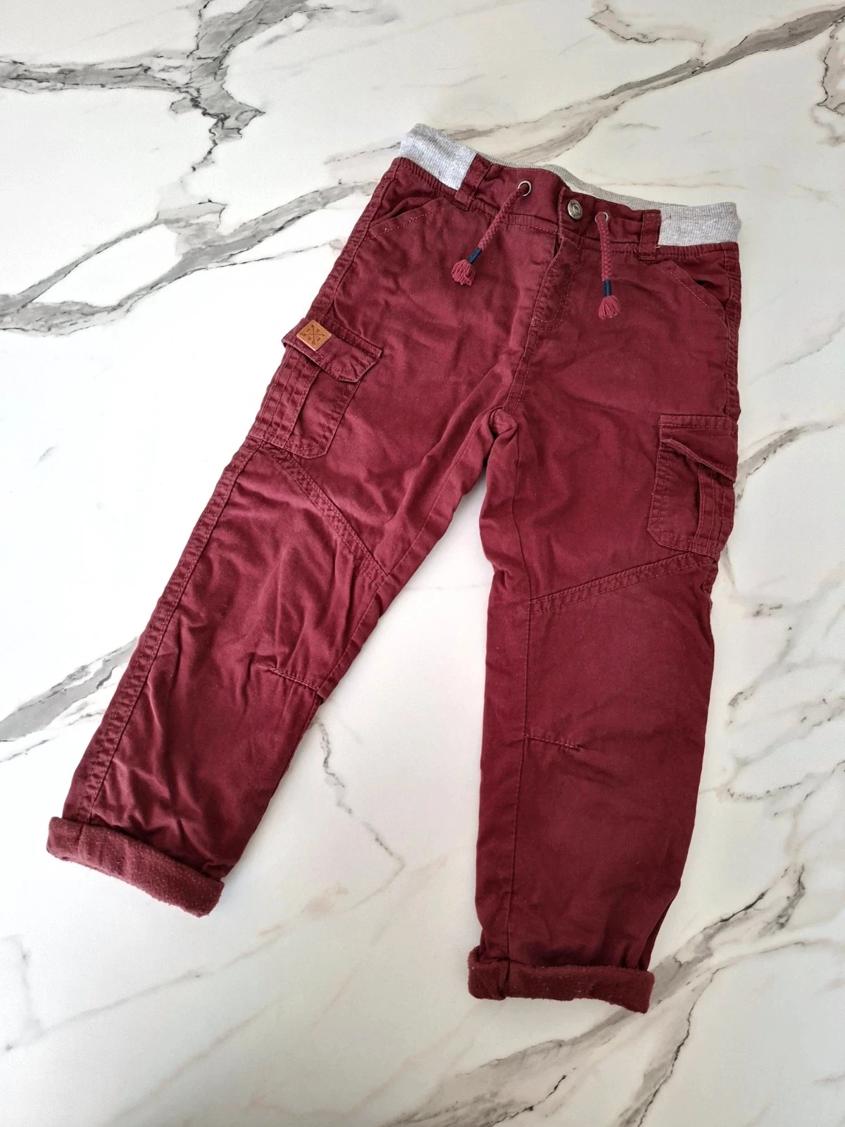 Pantalon cargo bordeaux - Taille 3 ans - Gémo